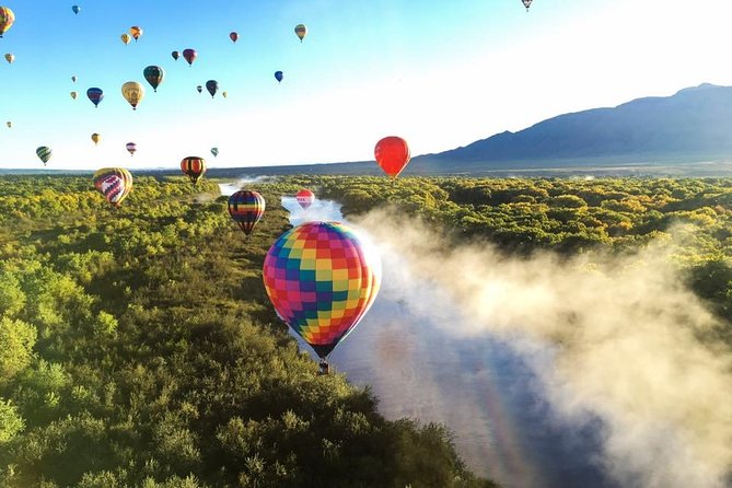 Albuquerque Hot Air Balloon Rides at Sunrise - Floating above Albuquerque at first light