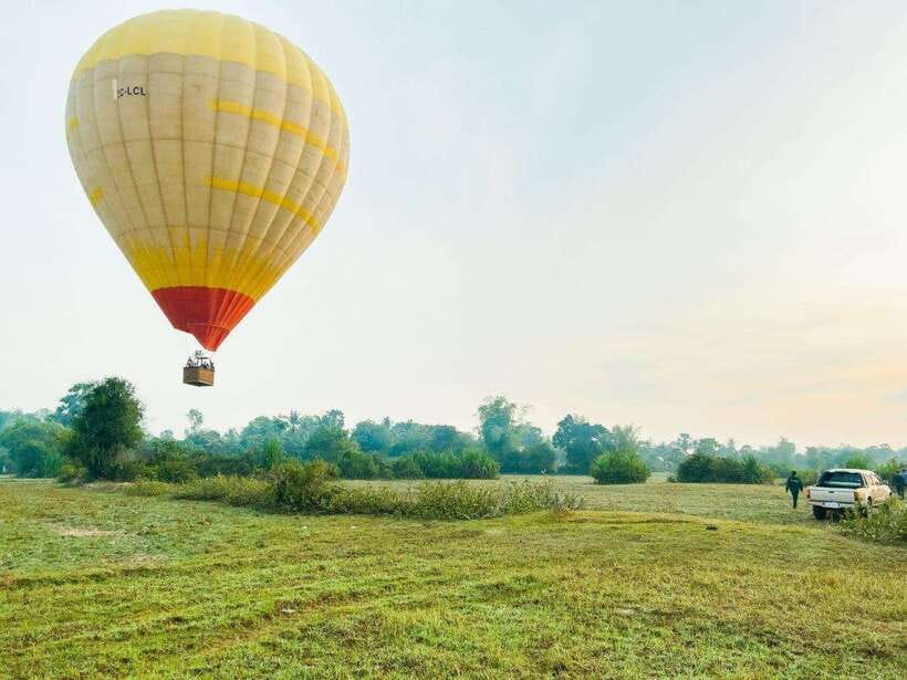 Angkor Stunning Hot Air Balloon - The ride from Siem Reap to the launch area