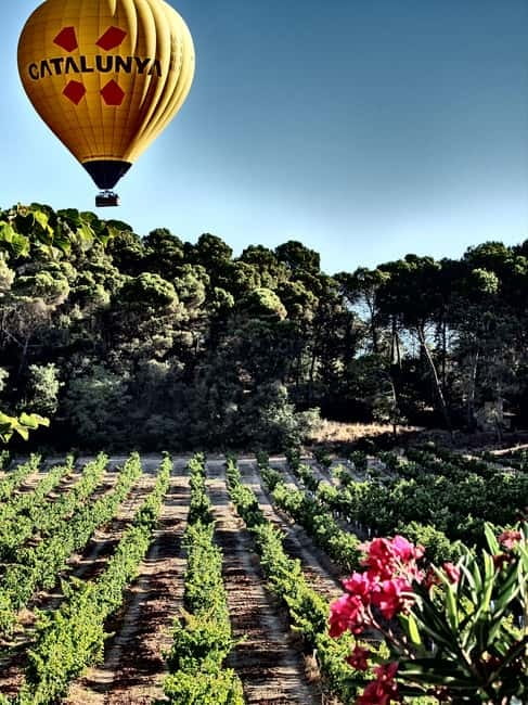 Balloon flight: panoramic view of Montserrat and Transport from Barcelona - Leaving Barcelona before sunrise