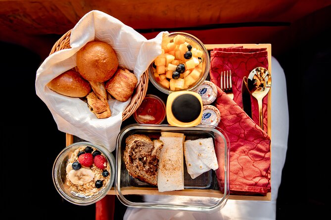 Breakfast in the sky with Hot air Balloon - Breakfast above the sand