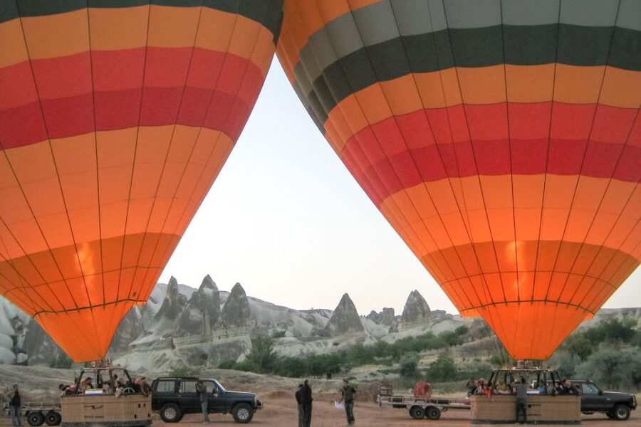 Cappadocia: Discover Sunrise on a Hot Air Balloon - Watching the balloon prepare near Göreme