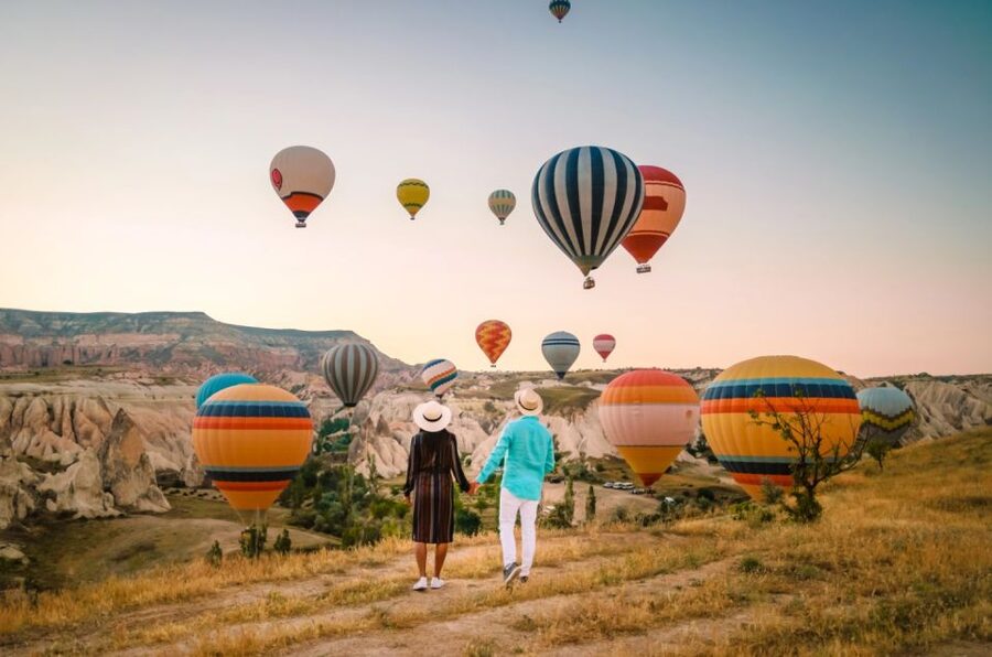 Cappadocia: Sunrise Balloon Watching Tour with Video - Before sunrise at Rose Valley
