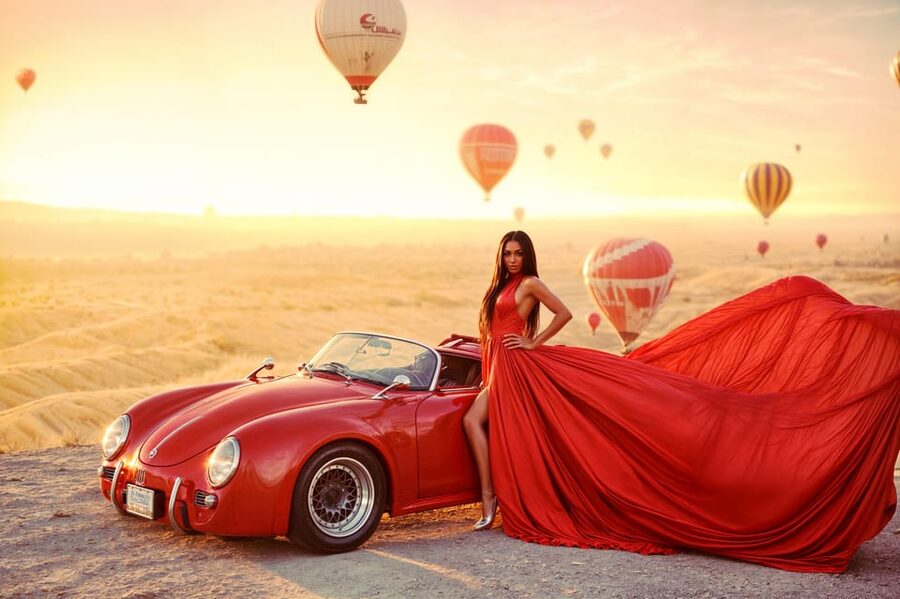 Cappadocia: Taking photo with Swing at hot air balloon view - A sunrise photo session, not a balloon flight