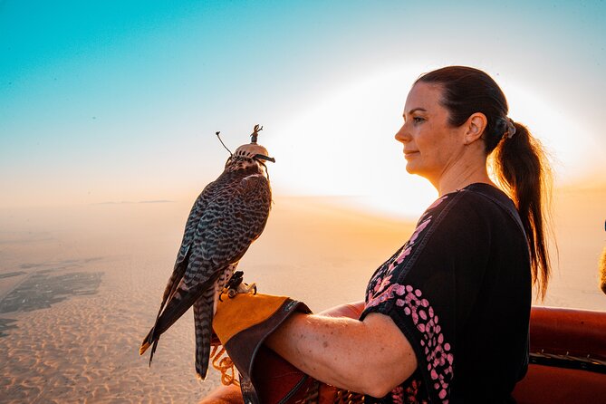 Deluxe Hot Air Balloon Ride with Breakfast & Flight Falcon Show - Watching the balloon come alive