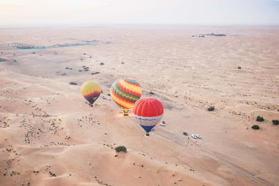 Dubai: Sunrise Hot Air Balloon Tour Over the Desert - Coffee, safety briefing, and the launch base