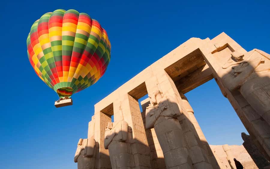 East and west banks private day tour included Balloon Ride - Karnak Temple and the scale of the east bank