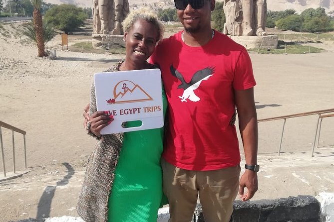 Enjoy Hot Air Balloon,Valley of the kings,Hatshepsut temple in Luxor - A quick stop at the Colossi of Memnon