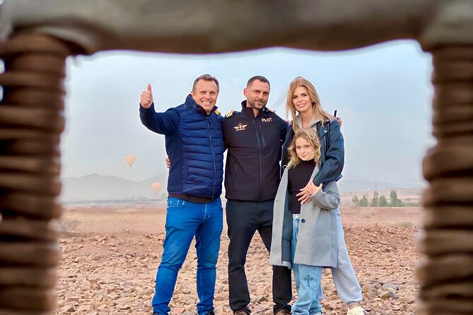 Fly in a hot air balloon in the sky of the Atlas in Marrakech - Sunrise over the Atlas foothills