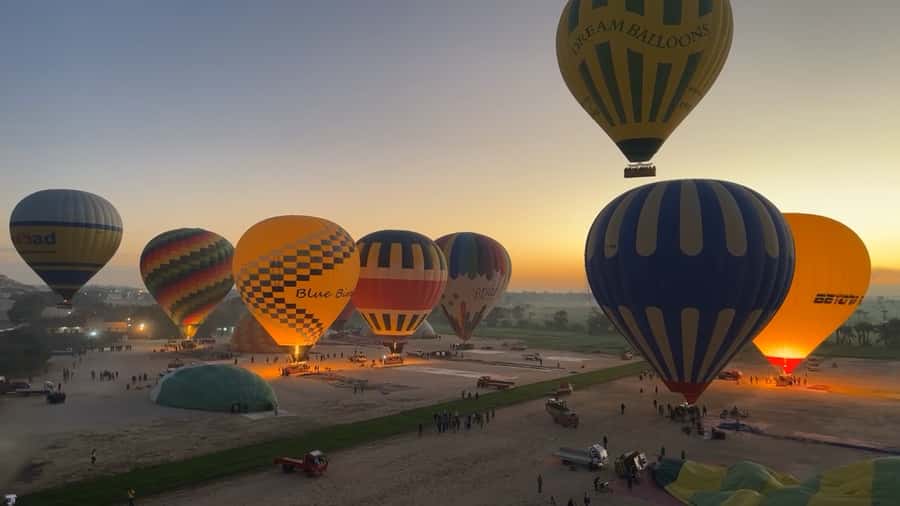 From Cairo: 5-Day Nile Cruise to Aswan & Balloon by Flights - Day one: flying to Luxor and meeting the great temples