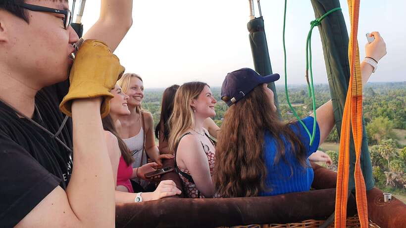 From Krong Siem Reap: Angkor Hot Air Balloon Ride w/ Pickup - Bakong and Lolei from above