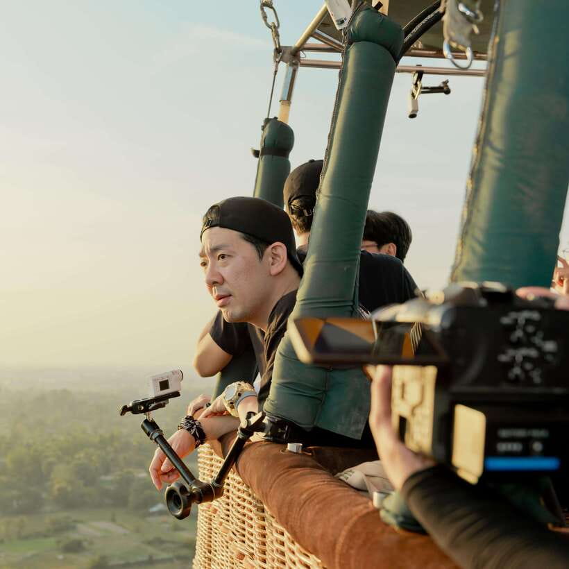 From Krong Siem Reap: Angkor Hot Air Balloon Ride w/ Pickup - The Cambodian countryside is the real subject