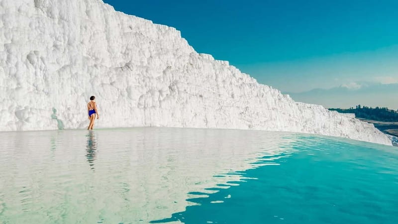 From Kusadası: Pamukkale Day Trip w/Balloon Flight & Lunch - Seeing Pamukkale from a hot-air balloon