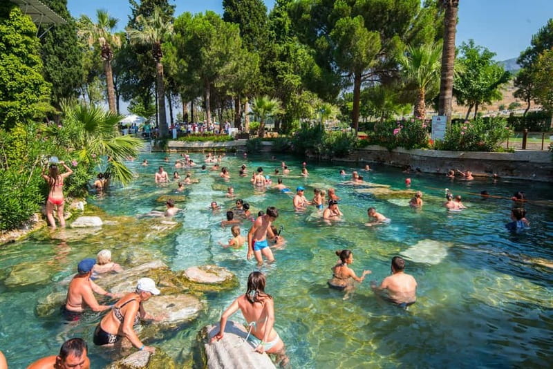 From Kusadası: Pamukkale Day Trip w/Balloon Flight & Lunch - Swimming in the thermal pools