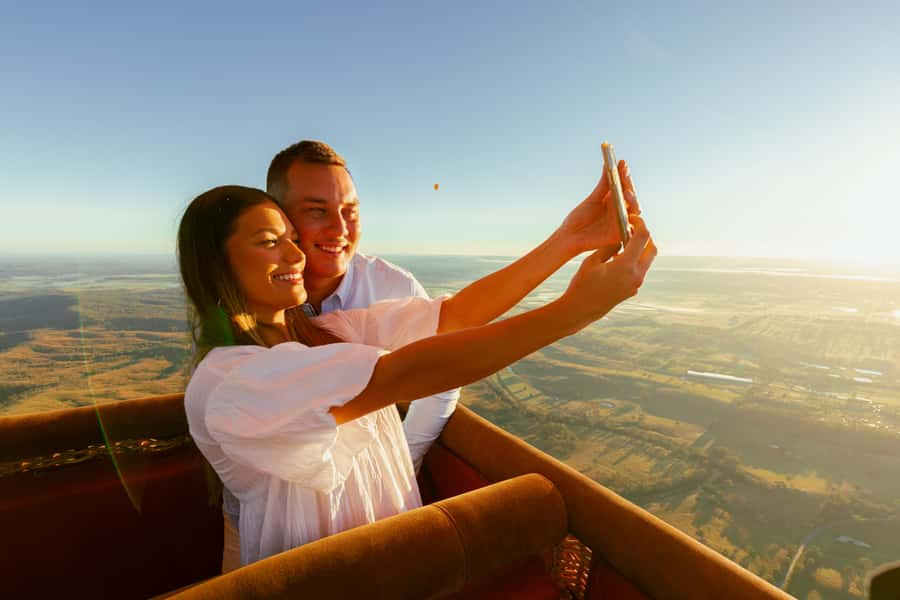 Gold Coast: Hot Air Balloon Flight and Vineyard Breakfast - The value of $327 per person