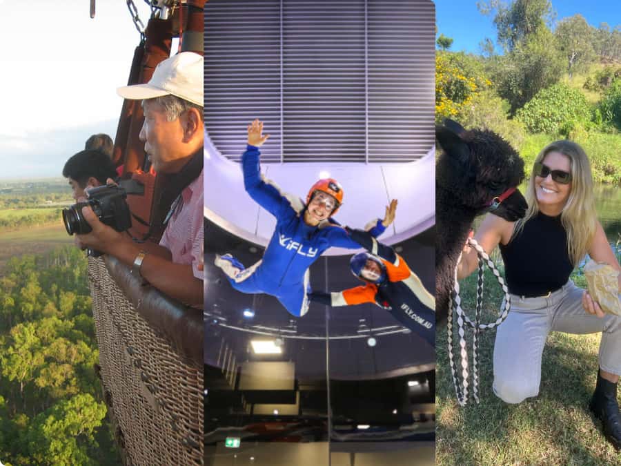 Gold Coast: Hot Air Balloon, Winery Breakfast & iFly - Floating above the Scenic Rim