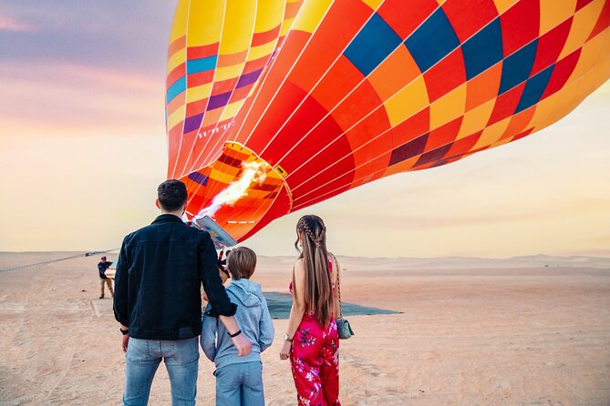 Hot Air Balloon Dubai Exotic Sunrise With Buffet Breakfast - Margham’s dunes from the balloon basket