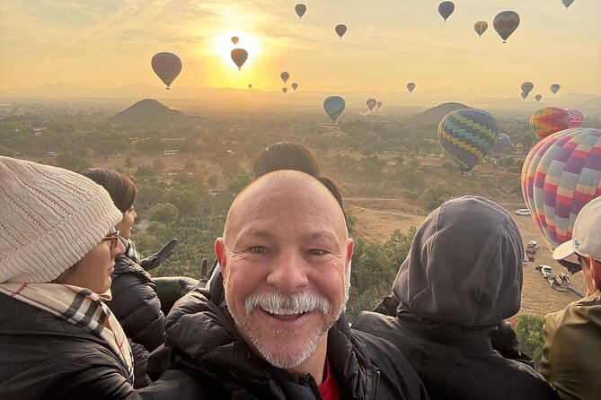 Hot Air Balloon Flight with Breakfast Cave and Pyramids Tour - Transport from Mexico City and the long return