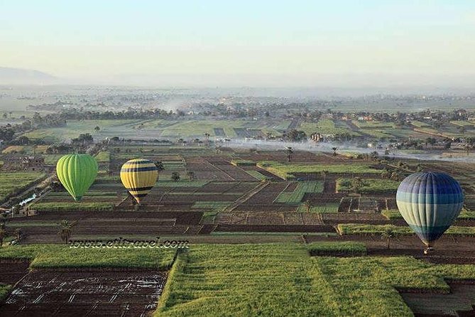 Hot Air Balloon Over Luxor - The west bank below you