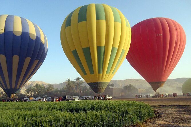 Hot air balloon ride in Luxor with hotel delivery service - Sunrise above the Valley of the Kings