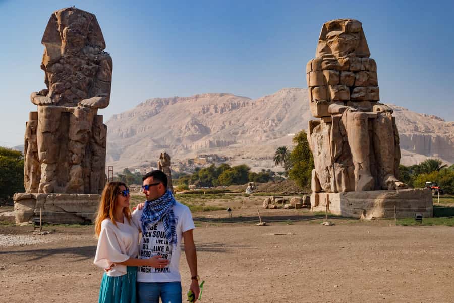 Hurghada: Luxor Hot Air Balloon Ride and Day Tour With Meals - Karnak Temple after a very long day
