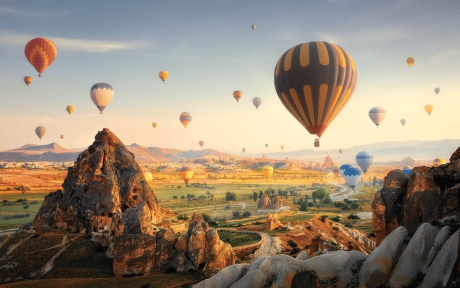 Journey to Cappadocia: Balloon Ride and Red Tour Package - Paşabağı and the fairy chimneys near Çavuşin