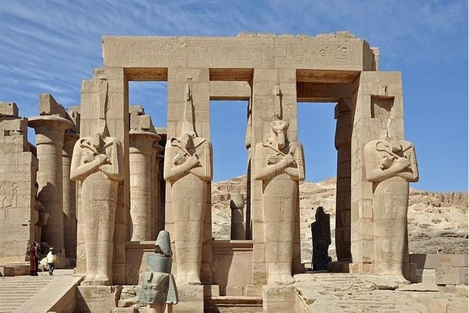 Luxor Over Night Hot Air Balloon Ride & Kings Valley - Hurghada - Hatshepsut’s temple below the cliffs