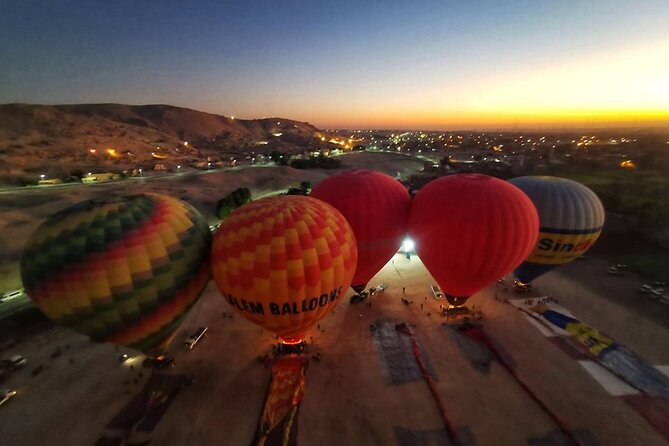 Luxury Hot Air Balloon Ride Over Luxor - Watching the balloon prepare before sunrise