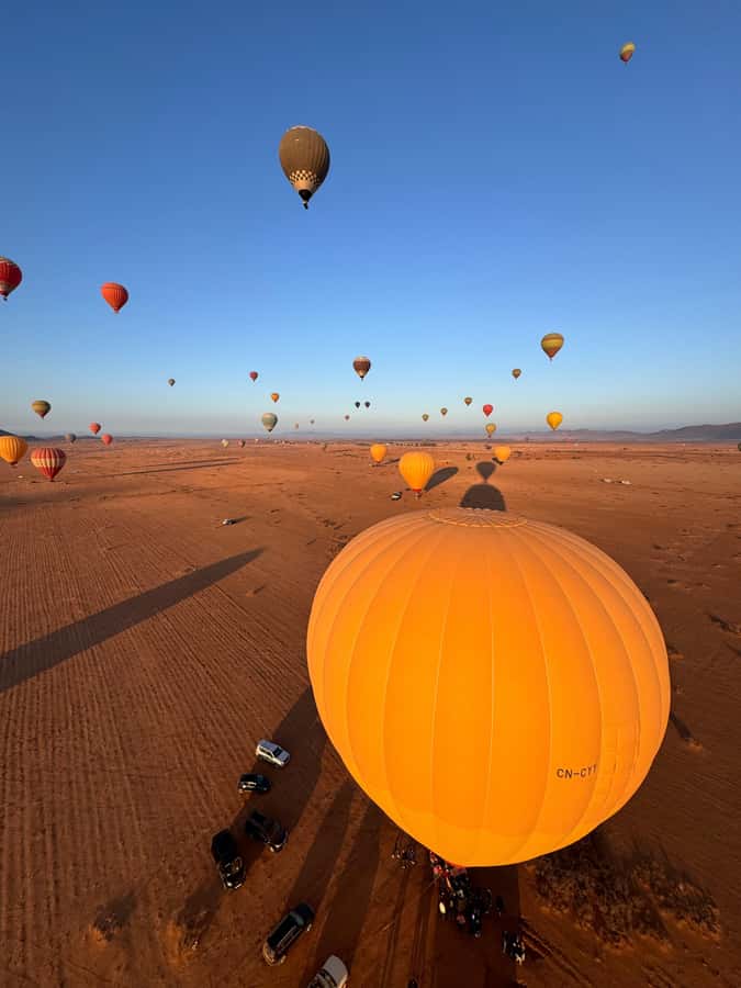 Marrakech: 50 minutes Hot Air Balloon Ride & Breakfast - Leaving Marrakech before sunrise