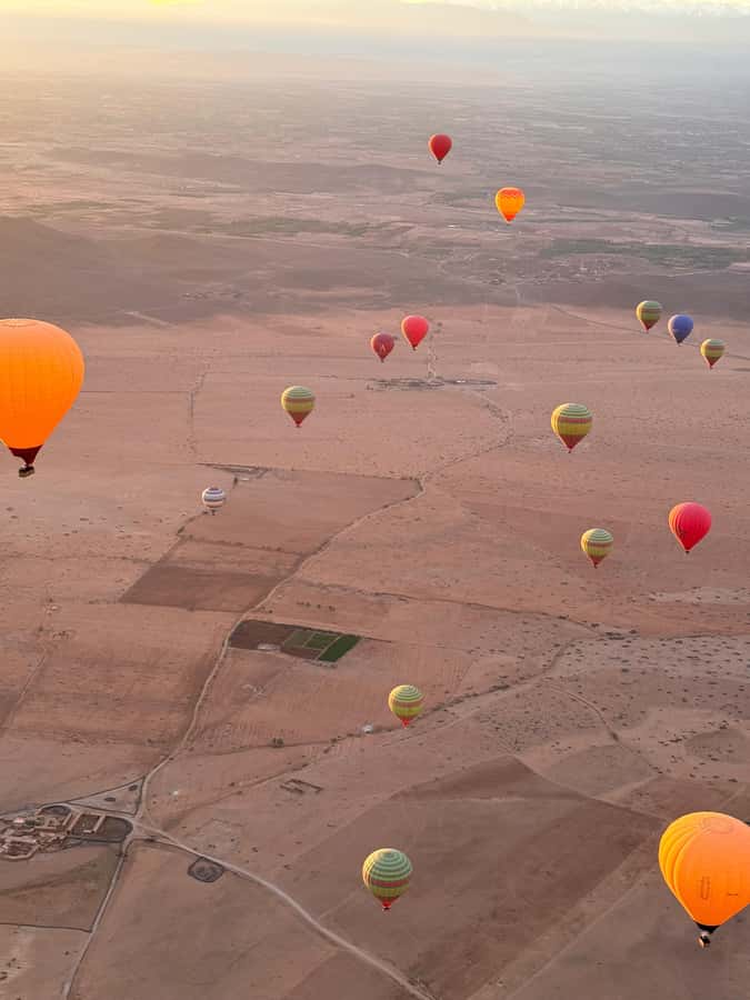 Marrakech: 50 minutes Hot Air Balloon Ride & Breakfast - Landing and a Moroccan breakfast