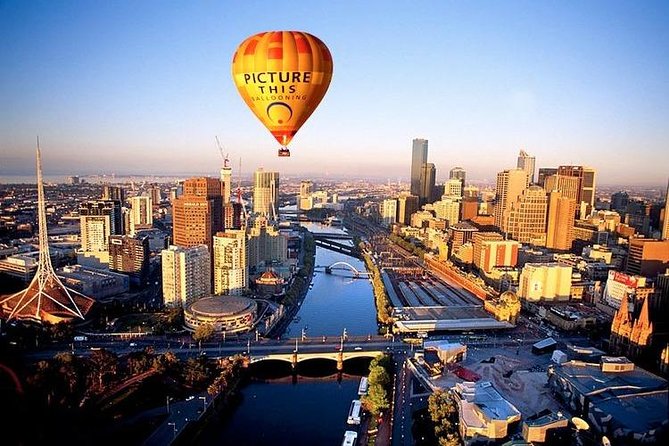 Melbourne sunrise balloon flight only - Melbourne at sunrise, seen from a balloon