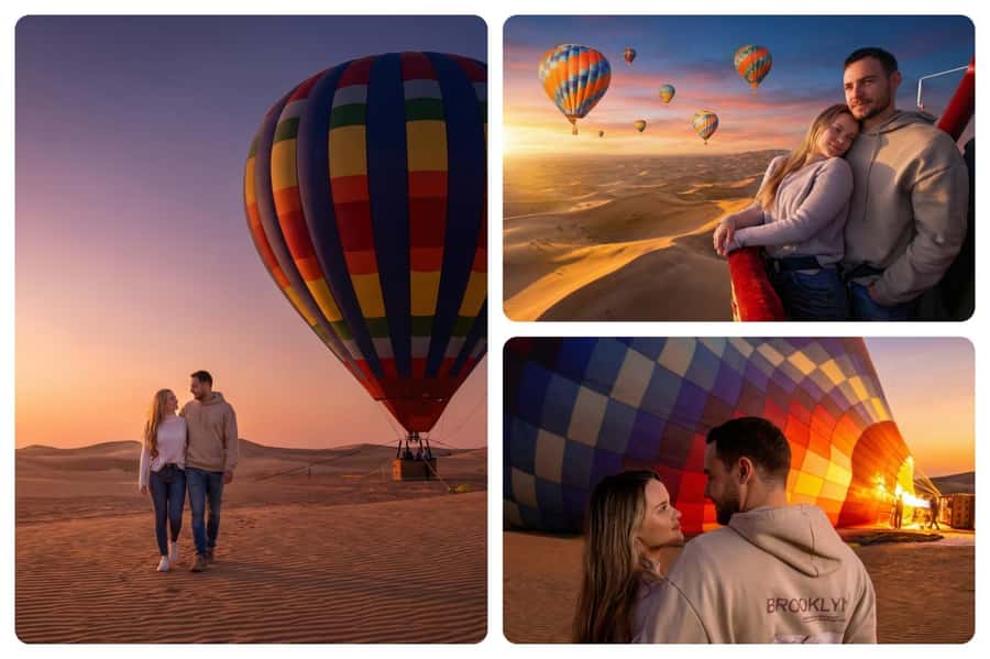 Noble Life Sunrise Hot Air Balloon Ride Over Dubai Desert - Watching the balloon come alive