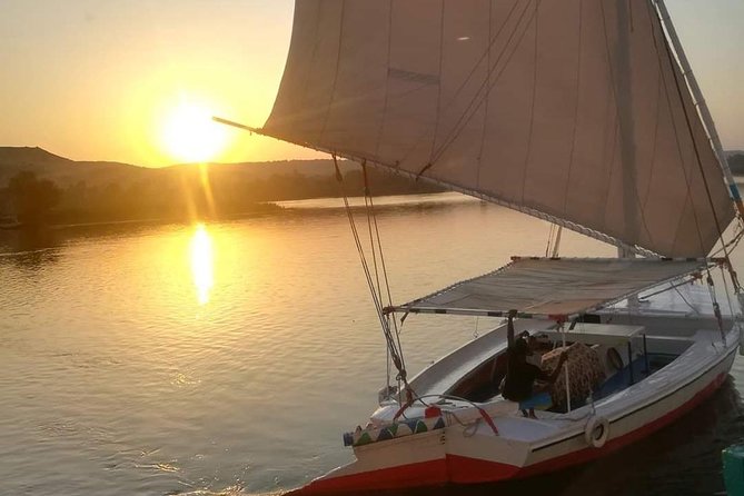 One Day Sunrise Balloon, Sunset Felucca ride, Luxor full-day tour - Sunset on the Nile in a traditional felucca