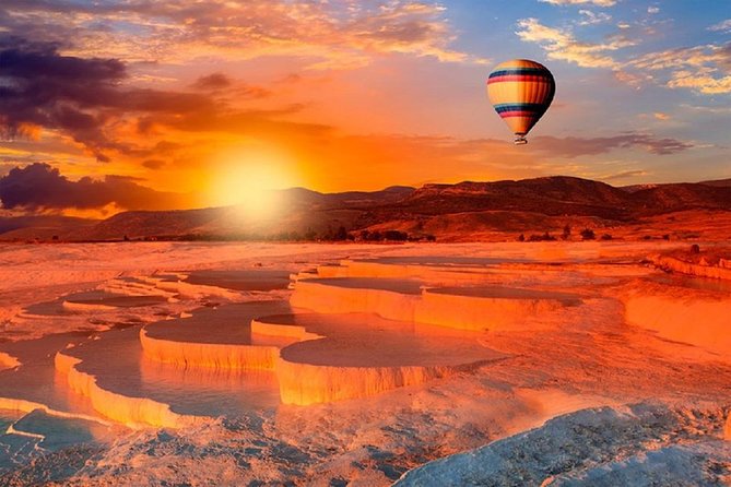 Pamukkale: Hot Air Balloon Tours - Sunrise over Pamukkale, viewed from above