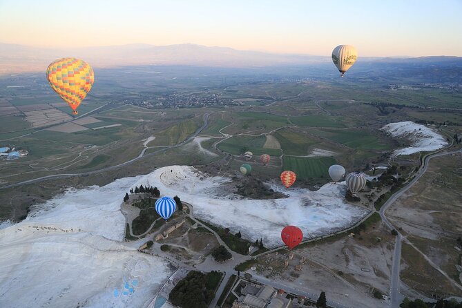 Pamukkale Hot Air Balloon w/Flight Certificates,Champagne Toast & Hotel Transfer - The sunrise view: travertines, Hierapolis, and more