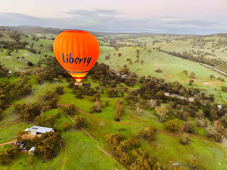 Perth to Northam: Balloon flight including shuttle bus - A quiet start above the Avon Valley
