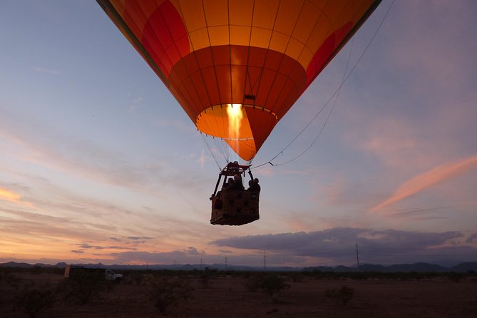 Phoenix Afternoon Hot Air Balloon Ride with Bubbly + Charcuterie - Camelback Mountain and the Phoenix skyline