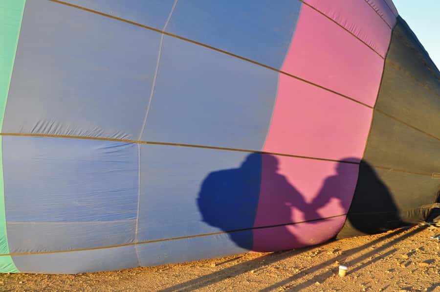 Phoenix: Sunrise Hot Air Balloon Tour - Watching the balloon come to life