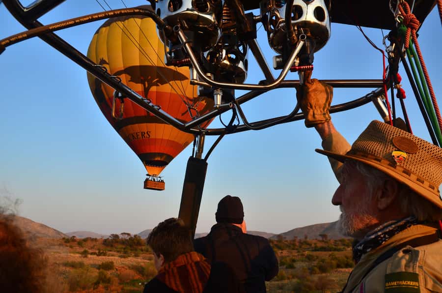 Pilanesberg National Park/Sun City Hot Air Balloon Safari - Watching the balloon come alive