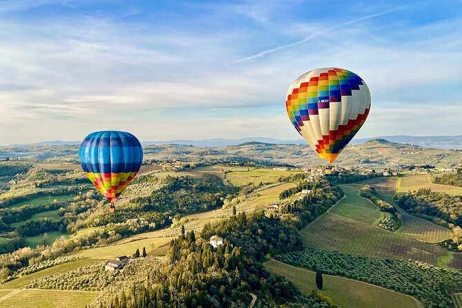 Private Hot Air Balloon ride in Tuscany countryside from Chianti - Rising above the Chianti countryside at sunrise