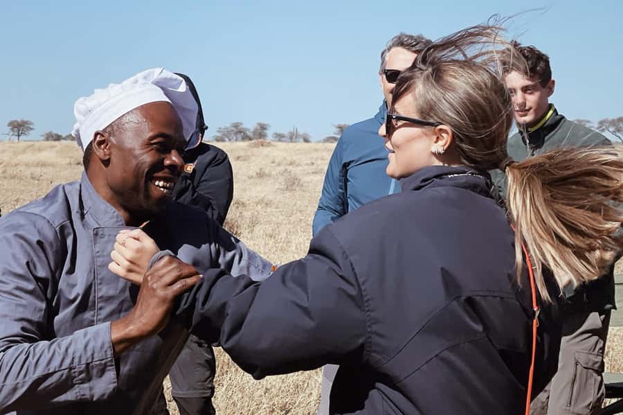 Serengeti Balloon Ride and Luxury Bush Breakfast - Safety briefing before sunrise