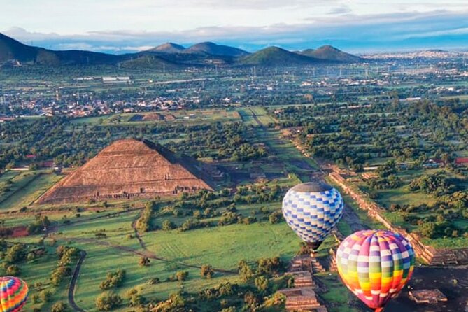 Sunrise HotAir Balloon Adventure Over Teotihuacan's Pyramids - Seeing Teotihuacan from above, then on foot