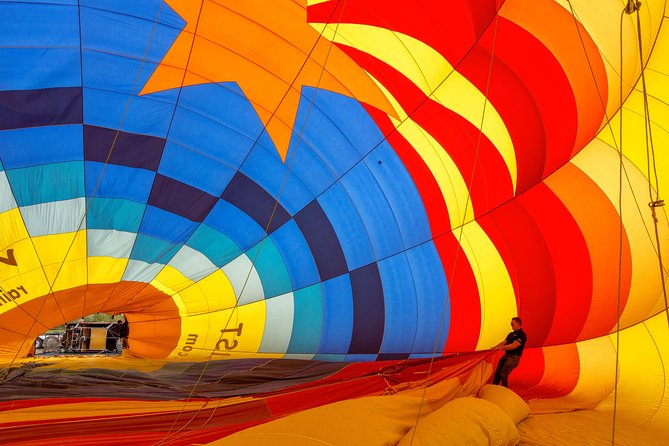 Sunset Hot Air Balloon Ride Over Phoenix - The landing and the desert toast