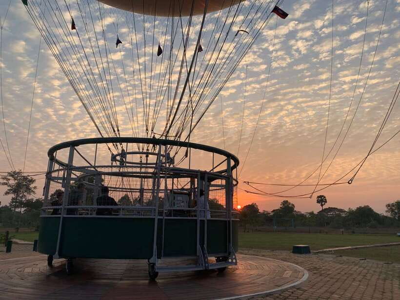 Ticket for Angkor Balloon Ride. - A tethered view of Angkor Wat from 120 meters