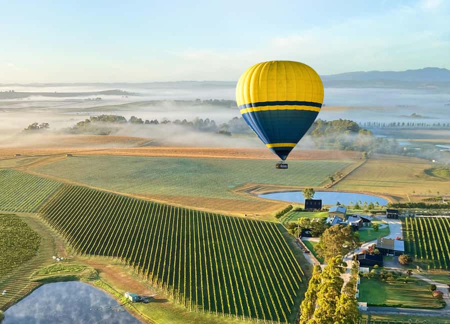 Yarra Valley: Hot Air Balloon with Breakfast & CBD Transfers - Watching a giant balloon come to life